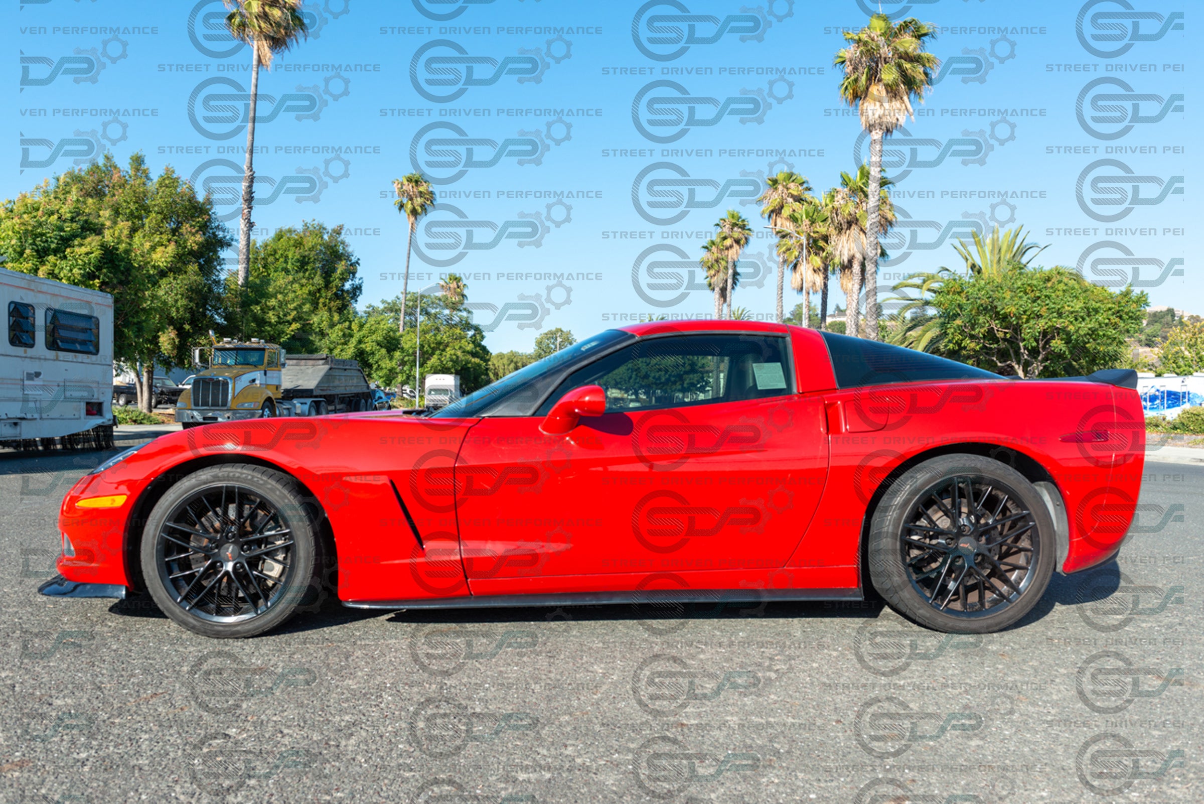 2005-2013 C6 Corvette - Base Model - ZR1 Conversion Side Skirts / Rocker Panels / Ground Effects with Mud Flaps